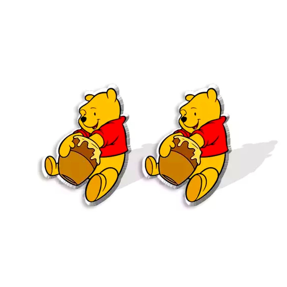 Pooh Acrylic Stud Earrings
